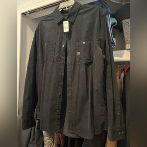 Mens corduroy black button up-express